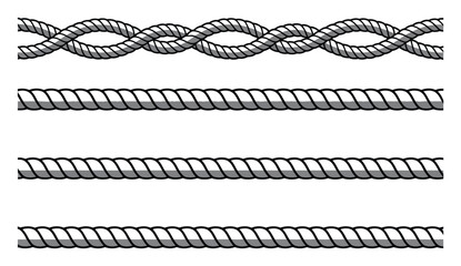Collection of twisted rope patterns and textures © Monoyar