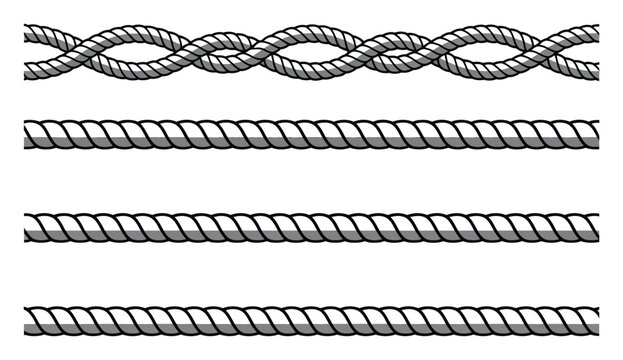 Collection of twisted rope patterns and textures