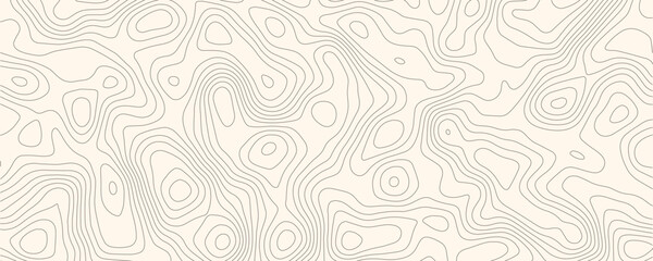 Vintage Detailed Contour Topographic Map Of Wild West Abstract Vector Background. Retro Outline Topographic Map Vector © Salam
