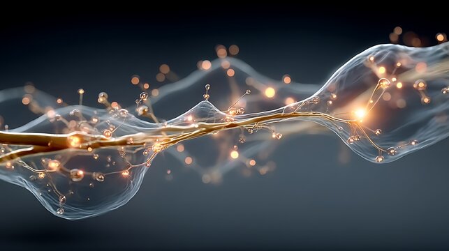 Organic neural data network macro sci fi interface illustrator