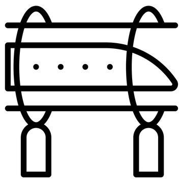 Hyperloop icon style vector illustration