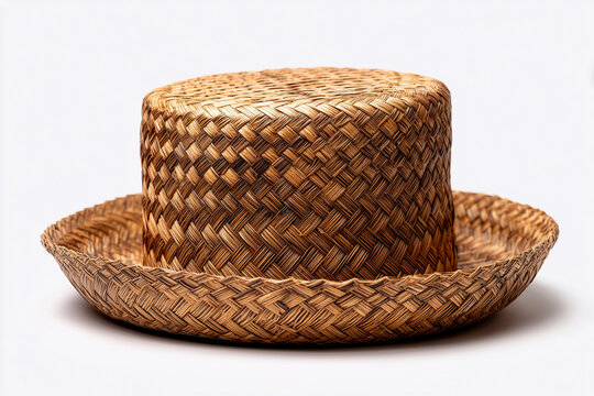 Songkok recca, a traditional Bugis hat, isolated on a white background.