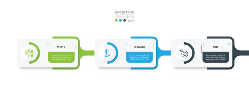 Infographic template business concept with workflow.
