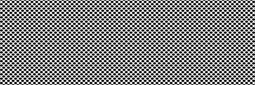 Wide simple black and white grill mesh pattern vector illustration
