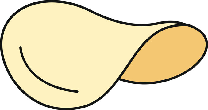 Potato chip icon representing a salty crispy snack food item