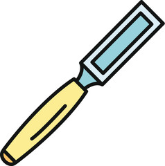 Obraz premium Chisel icon illustrating a tool for shaping wood or carving applications