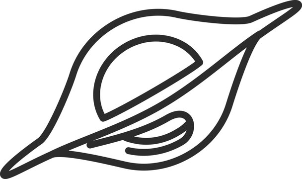 Deep Space Black Hole Vortex Outline Icon