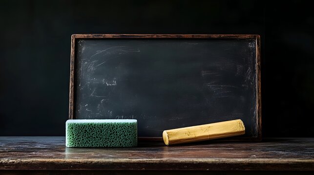 blackboard with chalk