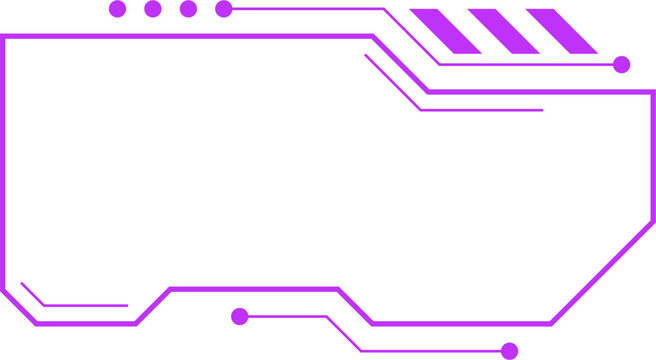Futuristic Digital Frame with Geometric Shapes and Glowing Accents