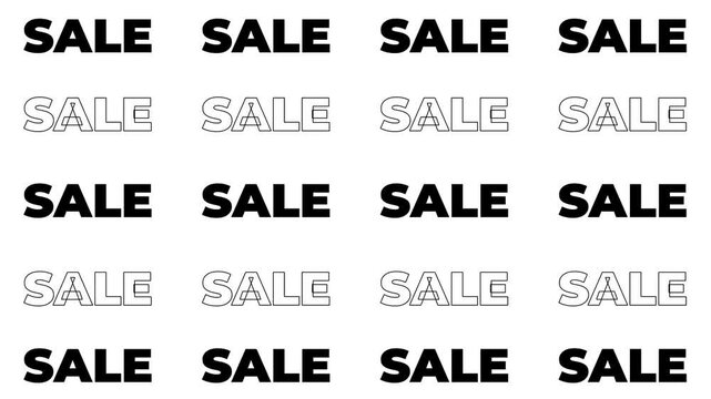 Dynamic Animated SALE Text Graphics for Ecommerce Promotions and Retail Marketing.