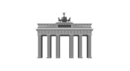 Brandenburg Gate Berlin Landmark Icon Vector Graphic © Grandong
