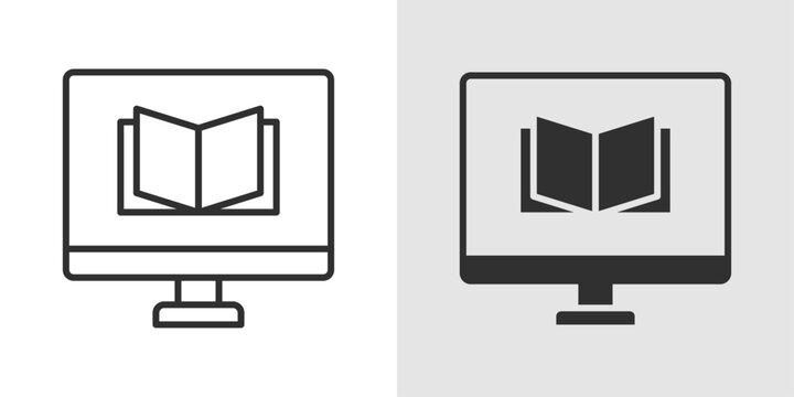 Digital Course Icon representing online courses, digital classes, and virtual training programs.
