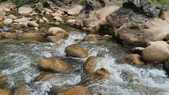 Beautiful water stream, rocks , stones AJK 