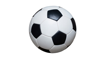 Naklejka premium Classic black and white soccer ball with pentagonal panels
