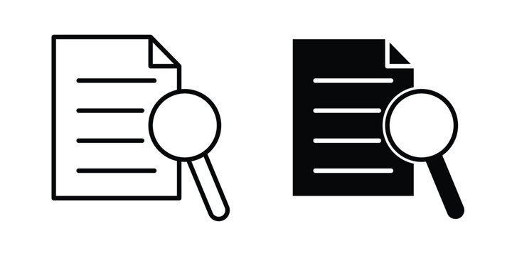 Audit icon solid Icon Design Concept. Line icons