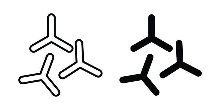 Bifidobacterium probiotics icon solid Icon Design Concept. Line icons
