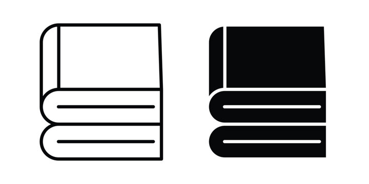 Books icon solid Icon Design Concept. Line icons