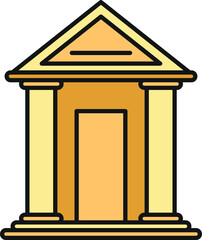 Fototapeta premium Classic architecture building with columns representing law, finance, and government