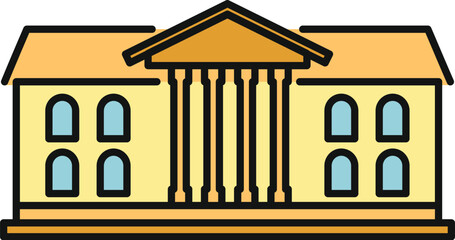 Fototapeta premium Classic government building representing authority, law, and financial institutions