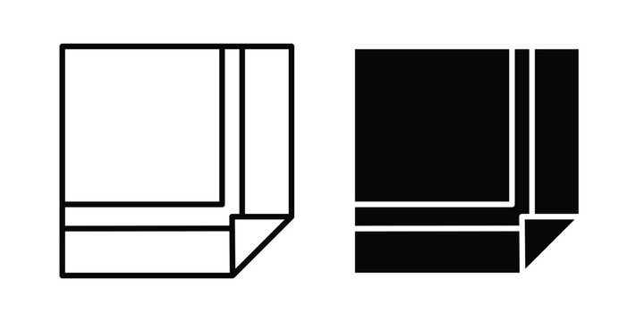 Handkerchief icon solid Icon Design Concept. Line icons
