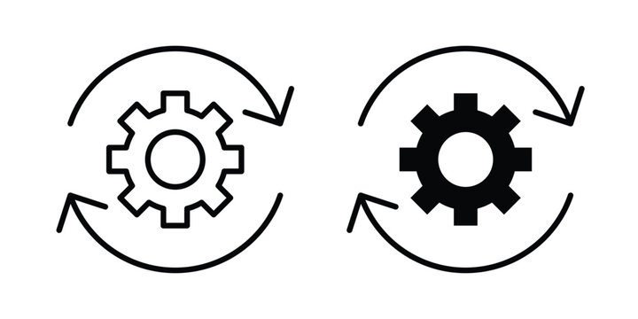 Implementation icon solid Icon Design Concept. Line icons