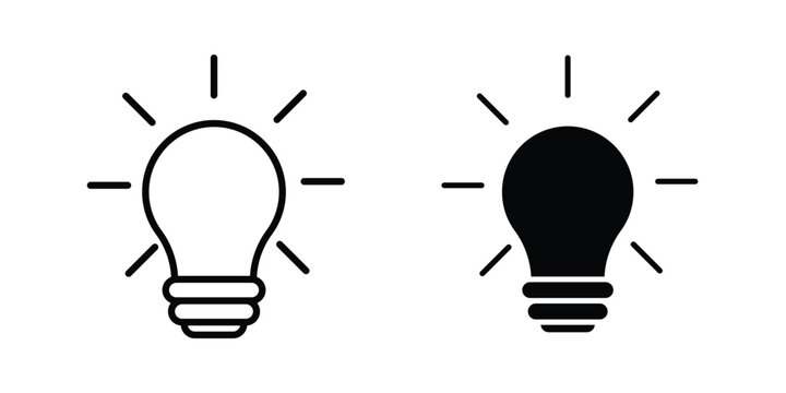 Innovation icon solid Icon Design Concept. Line icons