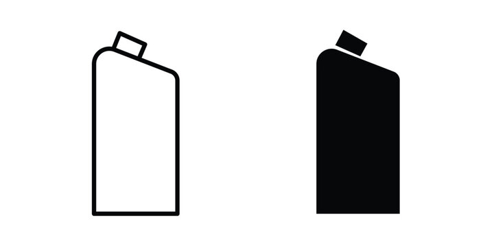 laundry detergent bottle icon solid Icon Design Concept. Line icons
