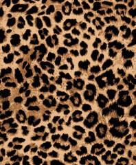 leopard animal skin seamless pattern, watercolor brown safari texture textile  © anwar