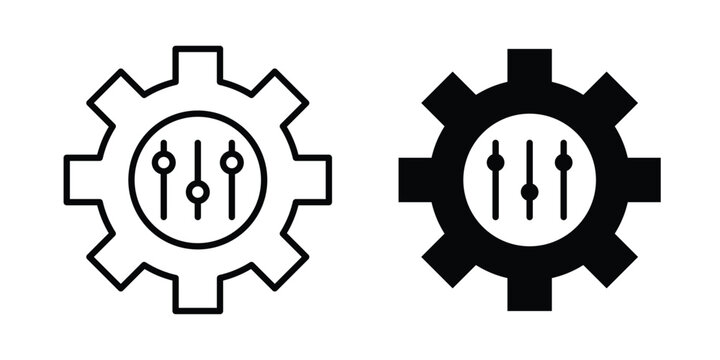 Mass customization icon solid Icon Design Concept. Line icons