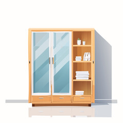 Fototapeta premium Moderner Kleiderschrank als Vektor