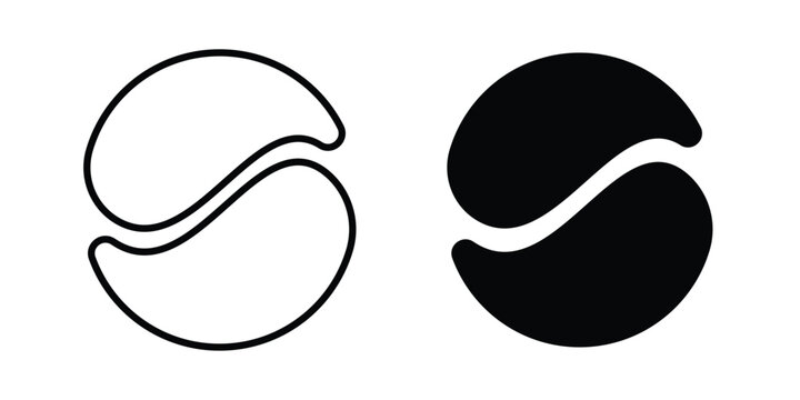 Under the eye patches icon solid Icon Design Concept. Line icons