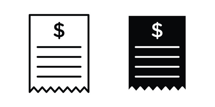Bills icon suitable for design projects