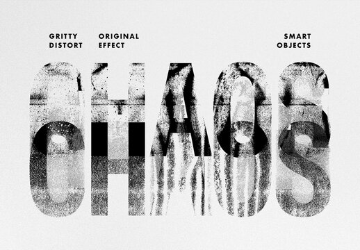 Grunge Text Effect &ndash; Distortion Typography for Logo, Poster & Branding (PSD)