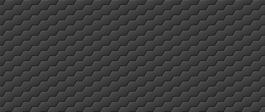 Diagonal repeating hexagonal tile pattern with embossed ridges on dark gray surface.