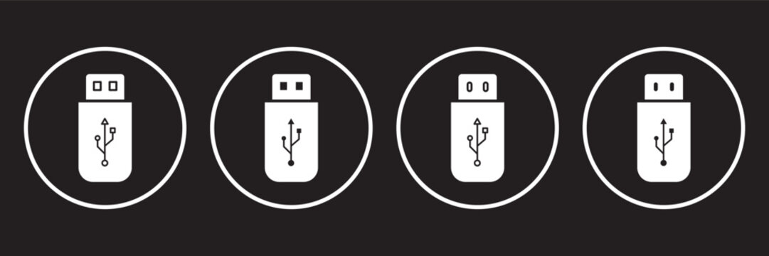 Usb icon symbol for apps and websites. usb charging. Flash disk sign and symbol. flash drive sign.
