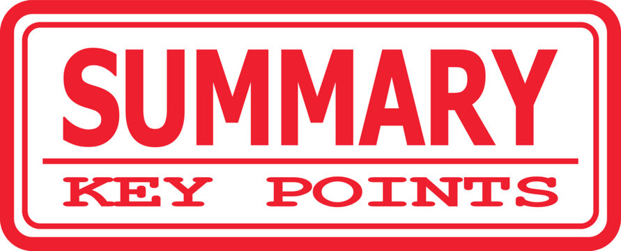 Summary Key Points - A Visual Representation of Essential Information and Highlights