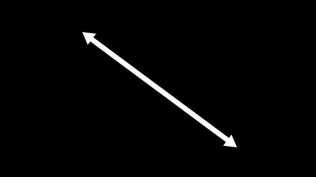 White Diagonal Double Arrow Representing Directional Movement, Workflow Navigation, Strategic Flow and Business Communication Path