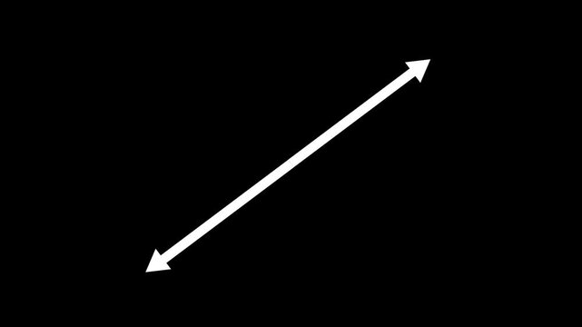 White Diagonal Double Arrow Representing Strategic Direction, Workflow Navigation, Business Movement and Process Communication