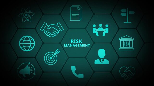 Risk Management Dashboard Interface Representing Business Protection, Threat Assessment and Enterprise Decision Making Strategy