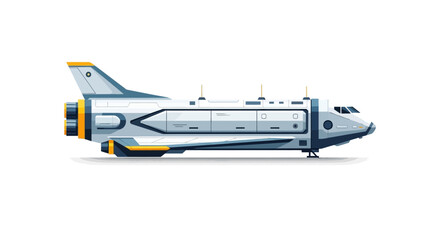 Futuristic sci-fi spaceship illustration © Jaya
