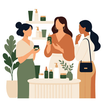 Friends toasting drinks at festive bar party illustration.