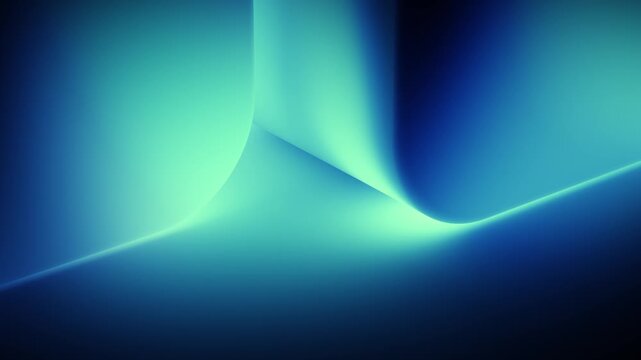 Gradient geometric background with mint wave seamless loop
