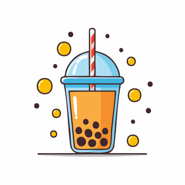 Bubble Tea Drink Illustration