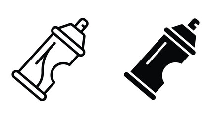 Spray can icon line and solid style © Kamal