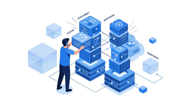 IT Professional Managing Server Racks and Data Storage - Cloud Computing