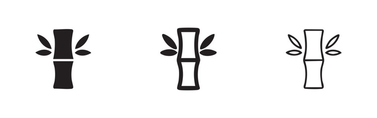 Bamboo stalk icons for spa wellness and Asian culture concepts © liubomir118809