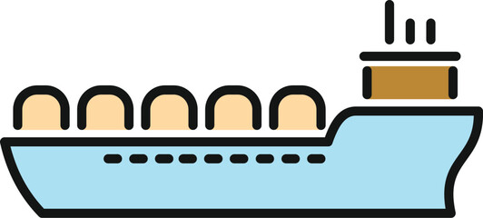 Naklejka premium Lng carrier vessel transporting liquefied natural gas for global energy supply