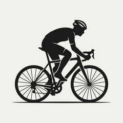 Fototapeta premium Cyclist riding a bicycle in motion.