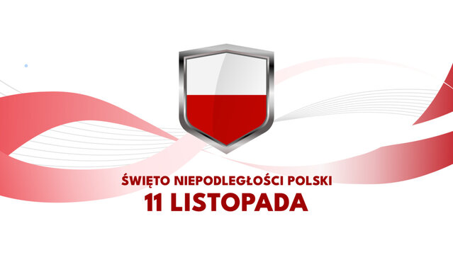 3 maja święto konstytucji baner z tarczą flagi Polski