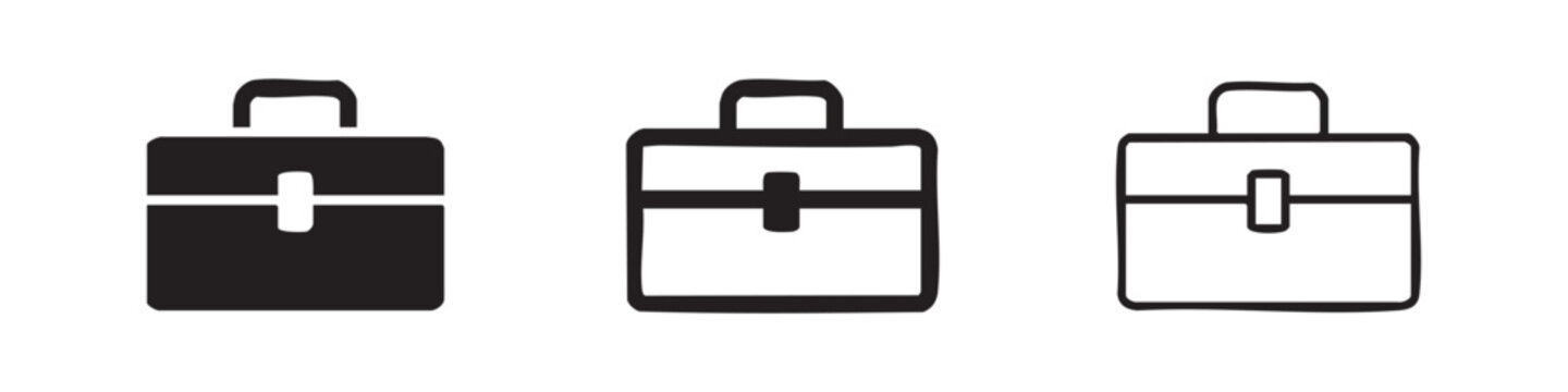 Briefcase icons set